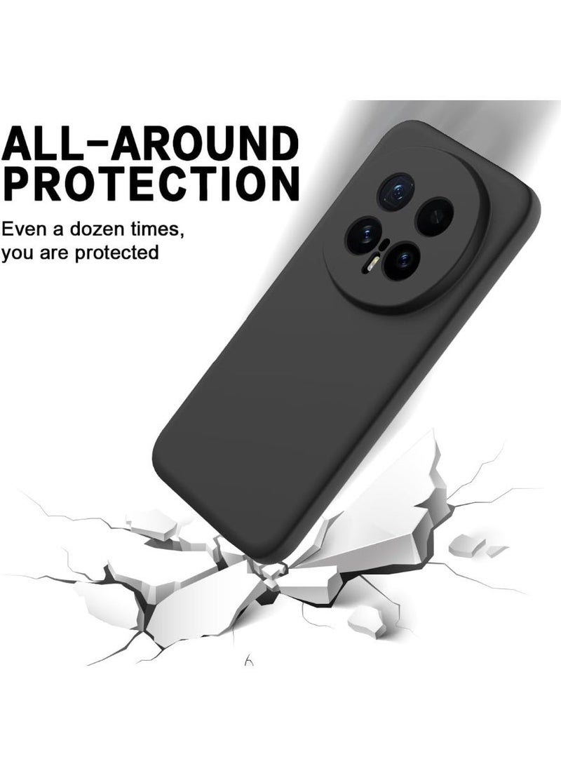 جراب حماية لهاتف Honor Magic 8 Pro، مصنوع من السيليكون المرن الناعم، بتصميم نحيف، وغطاء خلفي من مادة TPU سوداء غير لامعة، مع حماية للكاميرا، مصمم خصيصًا لهاتف Honor Magic 8 Pro 5G. - Image 3